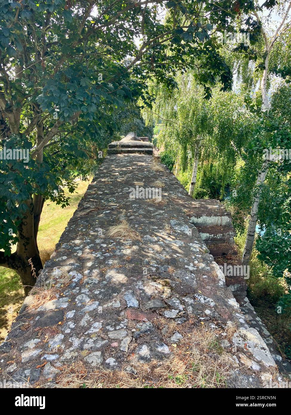 Mura romane da South Gate a Exeter Quay, Exeter, Devon - Immagine stock catturata con smartphone