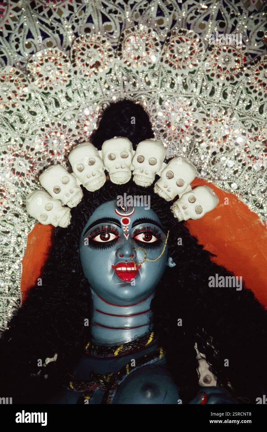 Dea Kali idolo, Assam, India, Asia Foto Stock