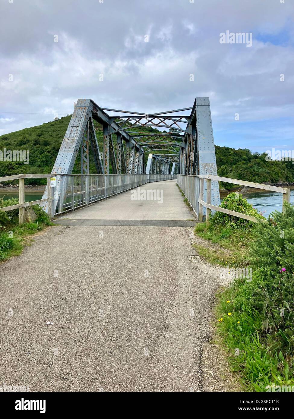 Little Petherick Creek Railway Bridge, Camel Trail, Cornovaglia - Immagine stock catturata con smartphone