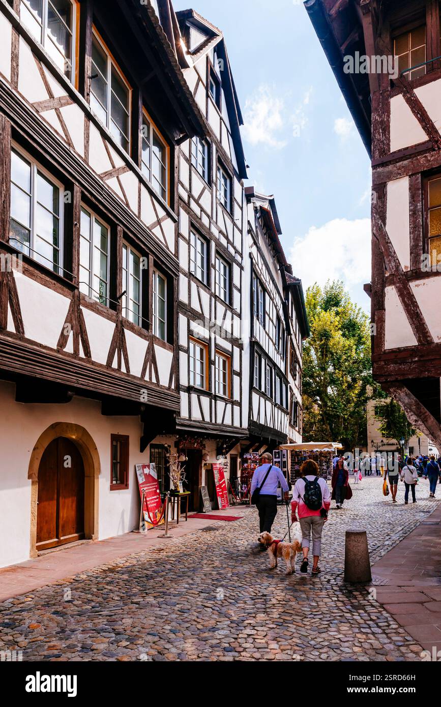 La Petite France è la parte sud-occidentale della grande Ile di Strasburgo in Alsazia. Strasburgo, Bas-Rhin, Grand Est, Francia, Europa Foto Stock