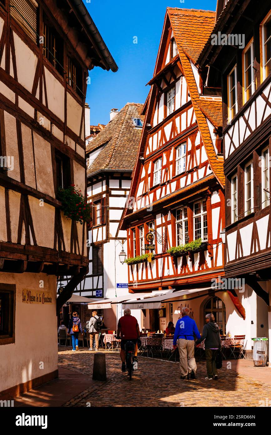La Petite France è la parte sud-occidentale della grande Ile di Strasburgo in Alsazia. Strasburgo, Bas-Rhin, Grand Est, Francia, Europa Foto Stock