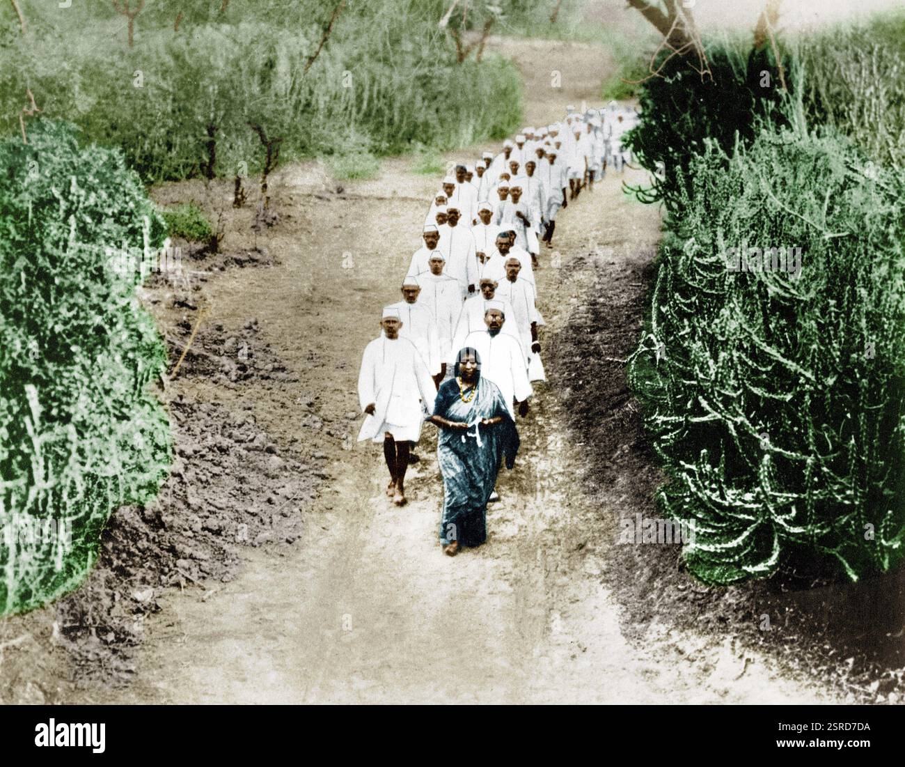 Sarojini Naidu processione principale di Salt Satyagraha, India, Asia, aprile 1930, Asia Foto Stock