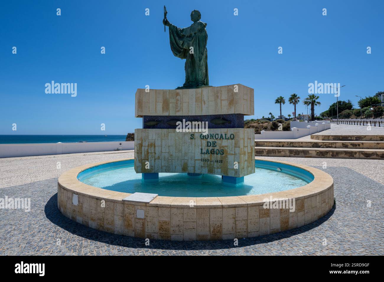 Statua di Sao Goncalo a Lagos in Algarve, Portogallo Foto Stock