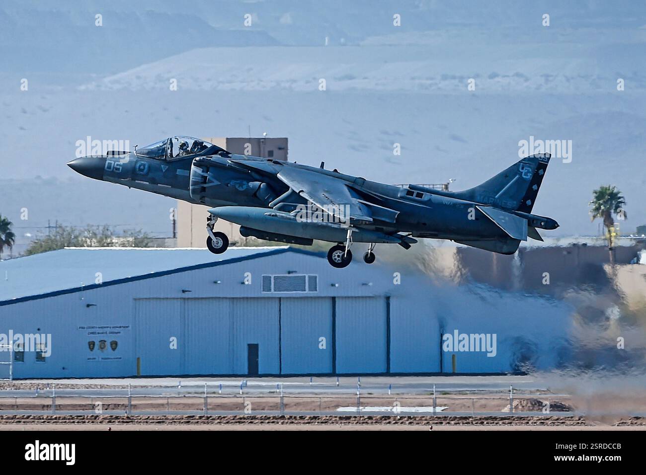US Marines McDonnel Douglas AV8 Harrier caccia di supporto ravvicinato in partenza da Tucson Arizona Foto Stock