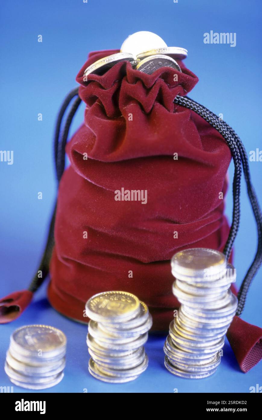 Monete d'argento Foto Stock