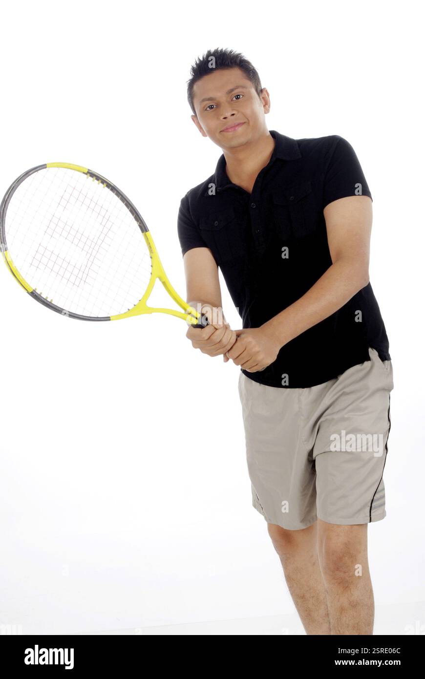 South Indian College Going Student Playing Tennis India Asia MR#782 Foto Stock