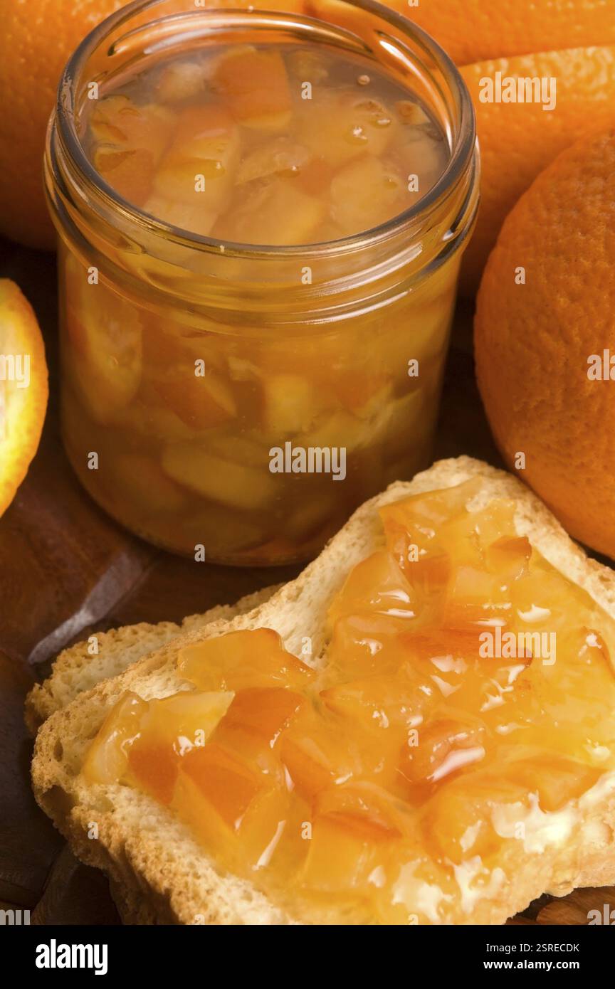 Marmellata d'arancia fatta in casa, lodz, polonia Foto Stock