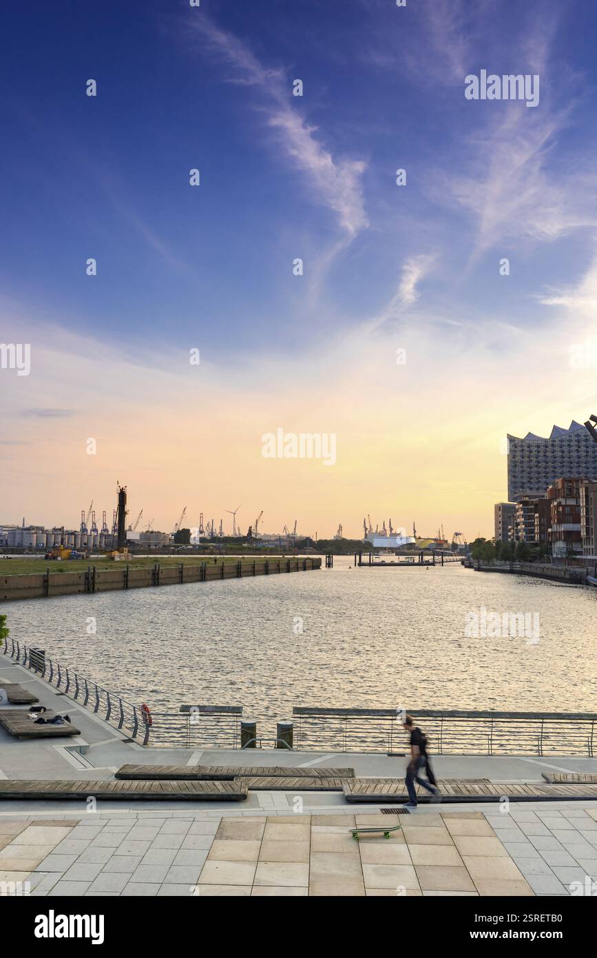 Il porto di Amburgo Foto Stock