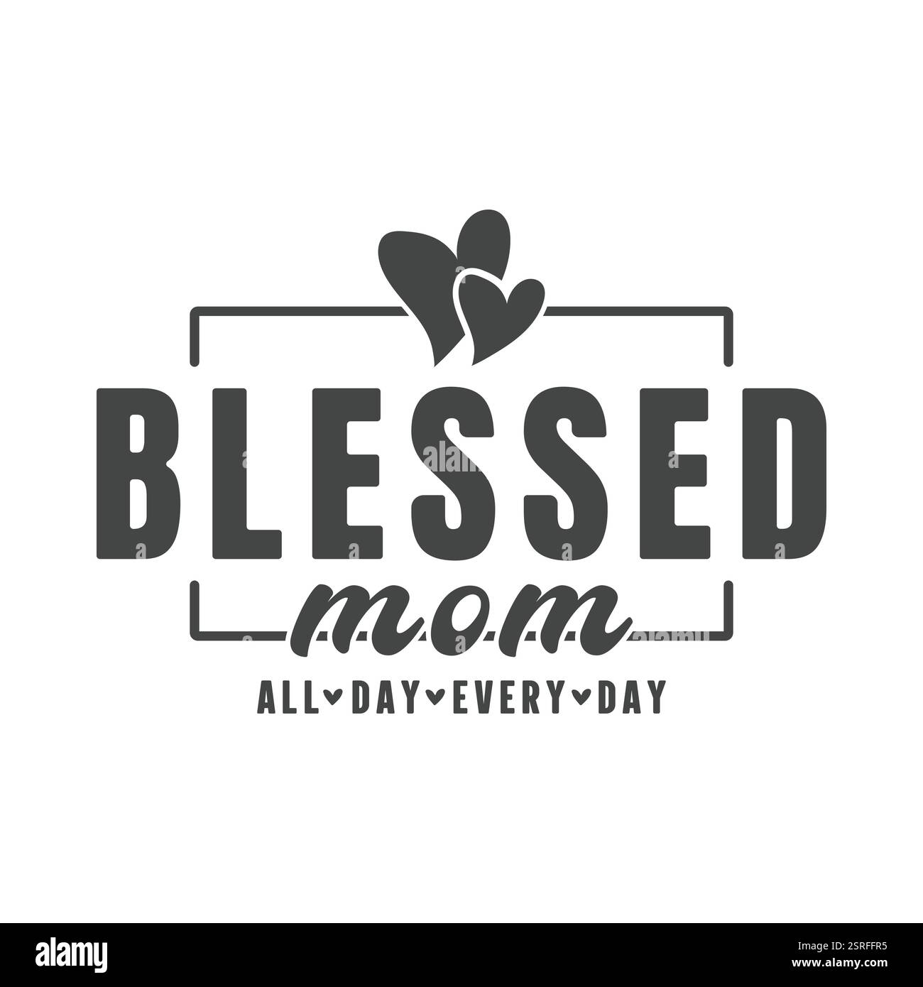 Beata Mamma Tipografia, disegno T-shirt Beata Mamma, Mamma vettori, Logo Mamma camicia, Festa della Mamma Benedetta Illustrazione Vettoriale