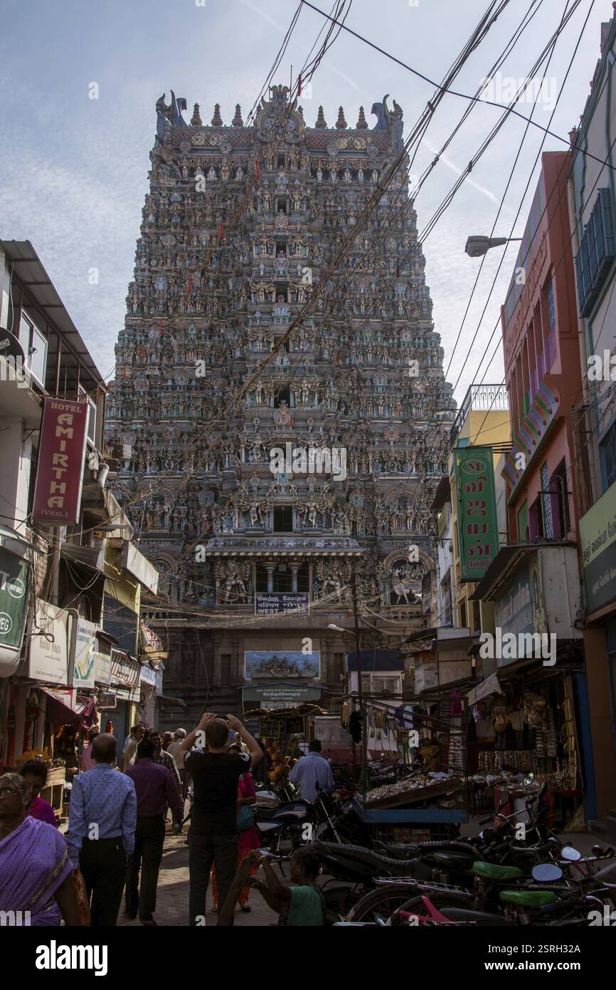 Tempio di Madurai, Madurai, Tamil Nadu, India, Asia Foto Stock