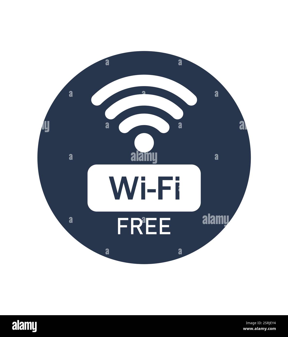 Set di icone WiFi gratuito. Simbolo del set di icone WiFi gratuito. Segnale wifi vettoriale a colori su sfondo bianco. Segnale WiFi, luogo pubblico, ristorante, punto di accesso. Illustrazione Vettoriale