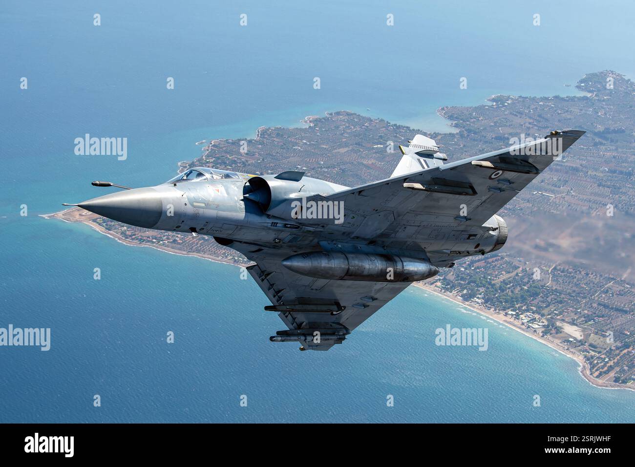 Mirage 2000, Hellenic Air Force, che svolge un ruolo tattico con radar attivi e missili per la difesa aerea e le missioni d'attacco. Foto Stock