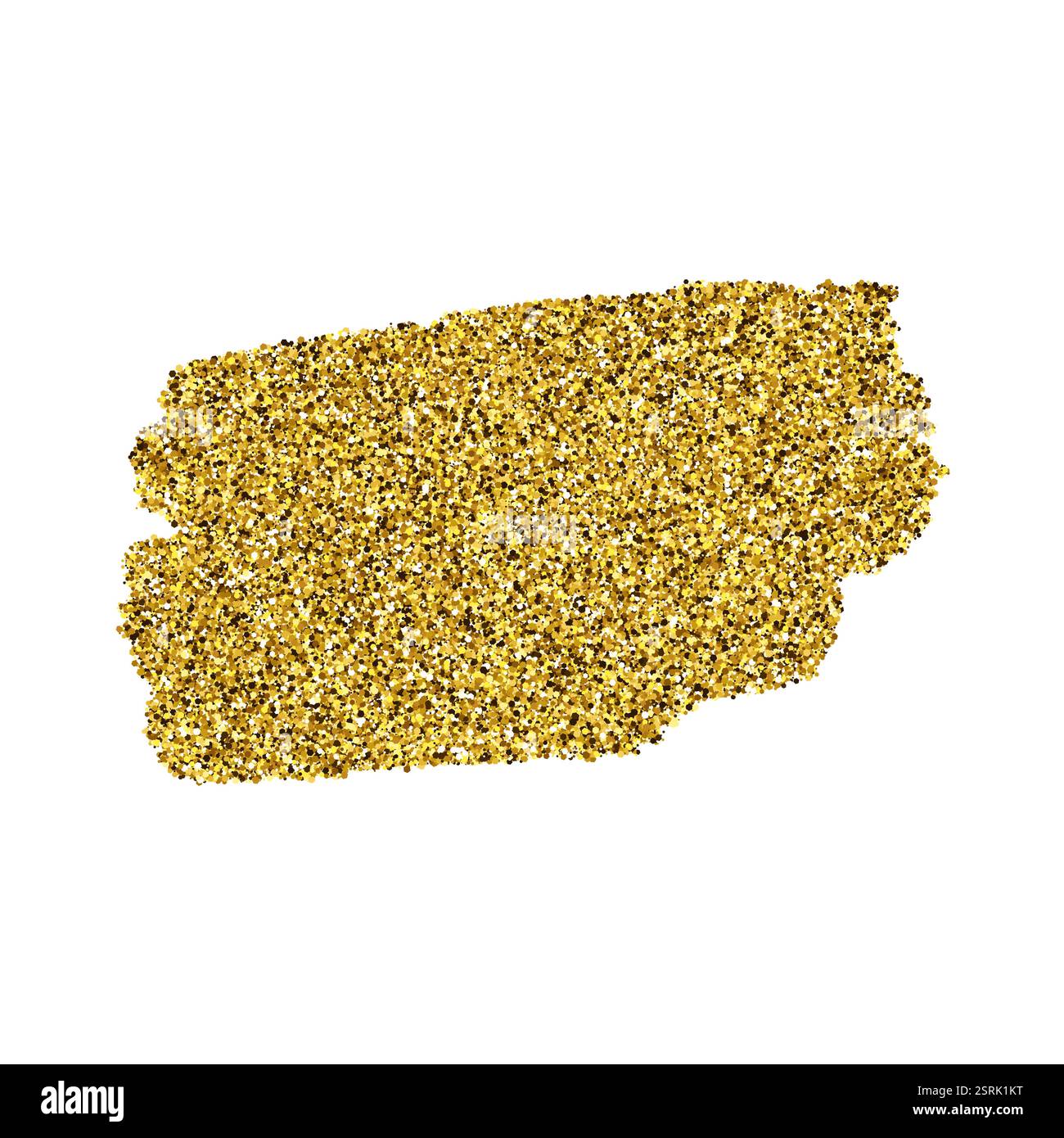 Sfondo scintillante Golden Paint su sfondo bianco. Sfondo con scintille dorate ed effetto glitter. Spazio vuoto per il testo. Illustrazione vettoriale Illustrazione Vettoriale