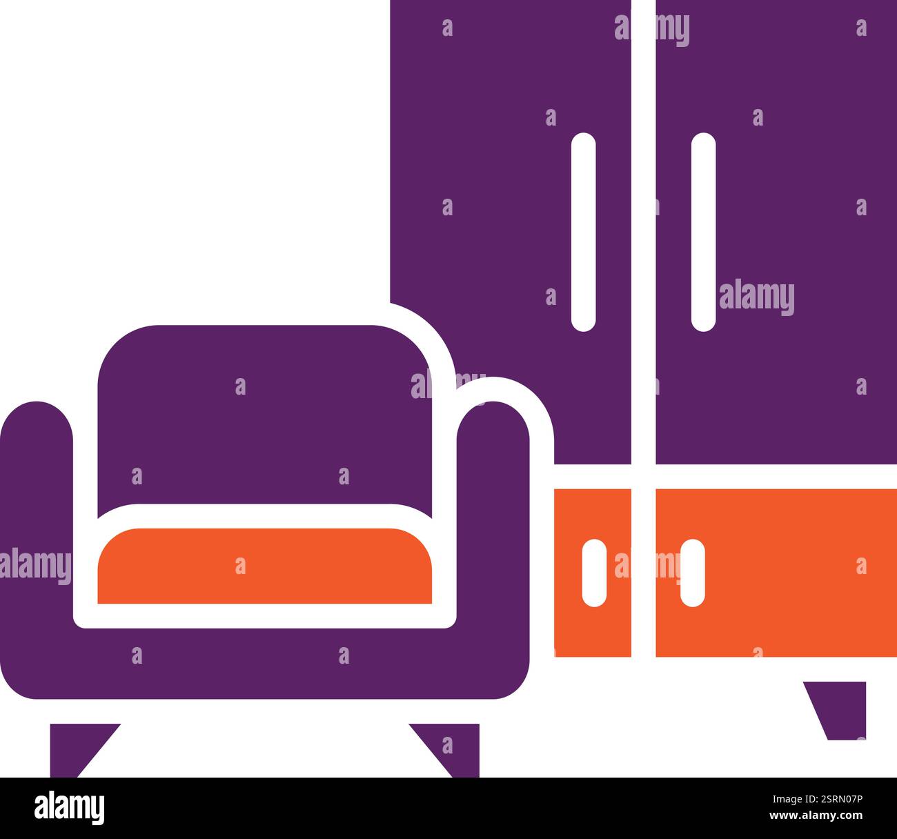 Illustrazione del design dell'icona del vettore di mobili per la casa Illustrazione Vettoriale