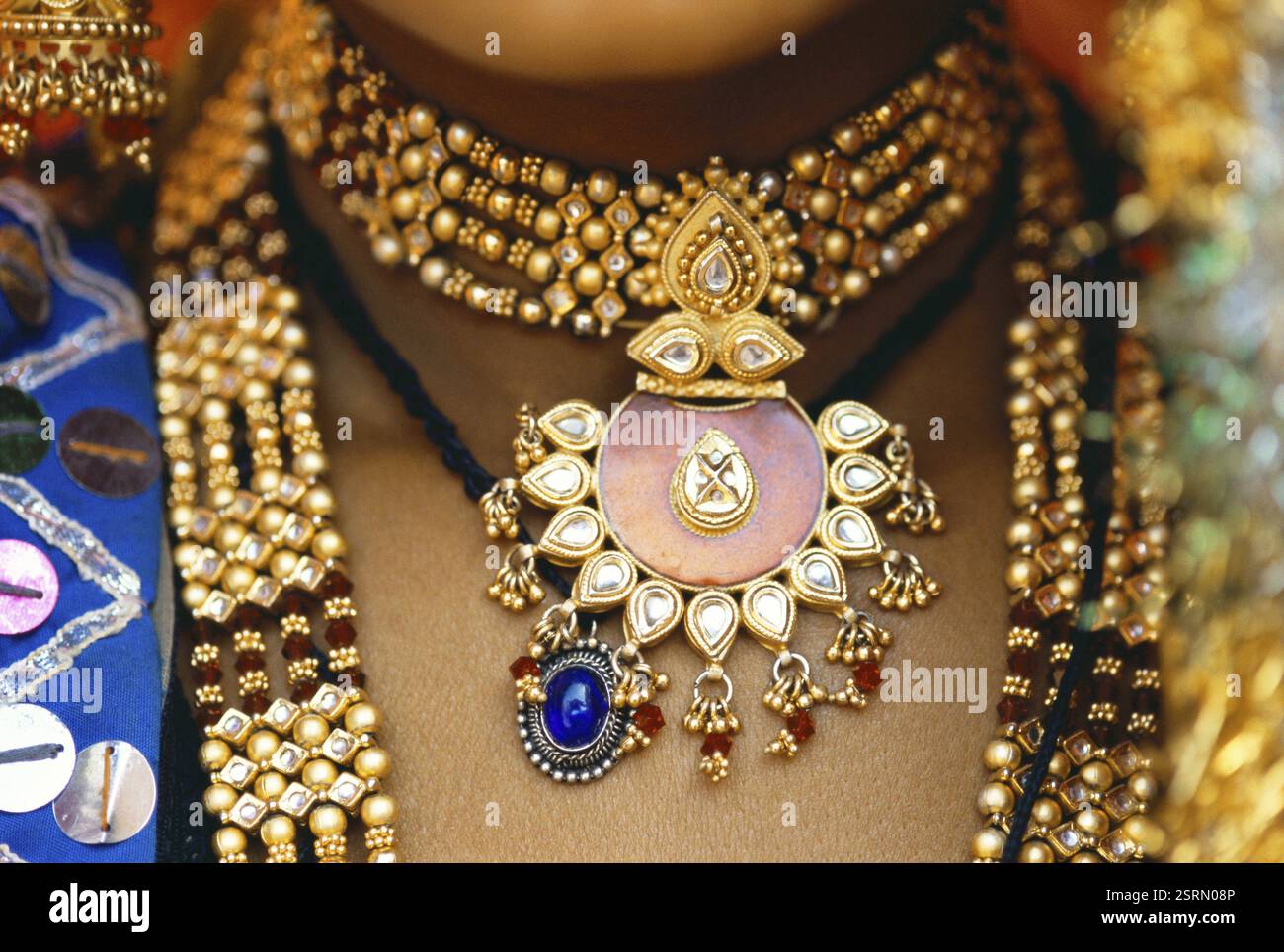 Gioielli tradizionali del Rajasthan, Rajasthan, India, Asia Foto Stock