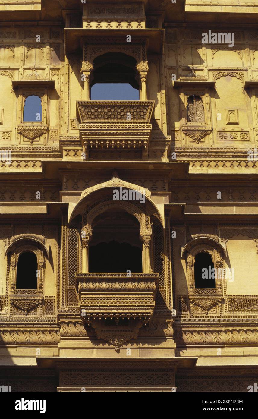 Patwon Patwan Ki Haveli, Jaisalmer, Rajasthan, India, Asia Foto Stock