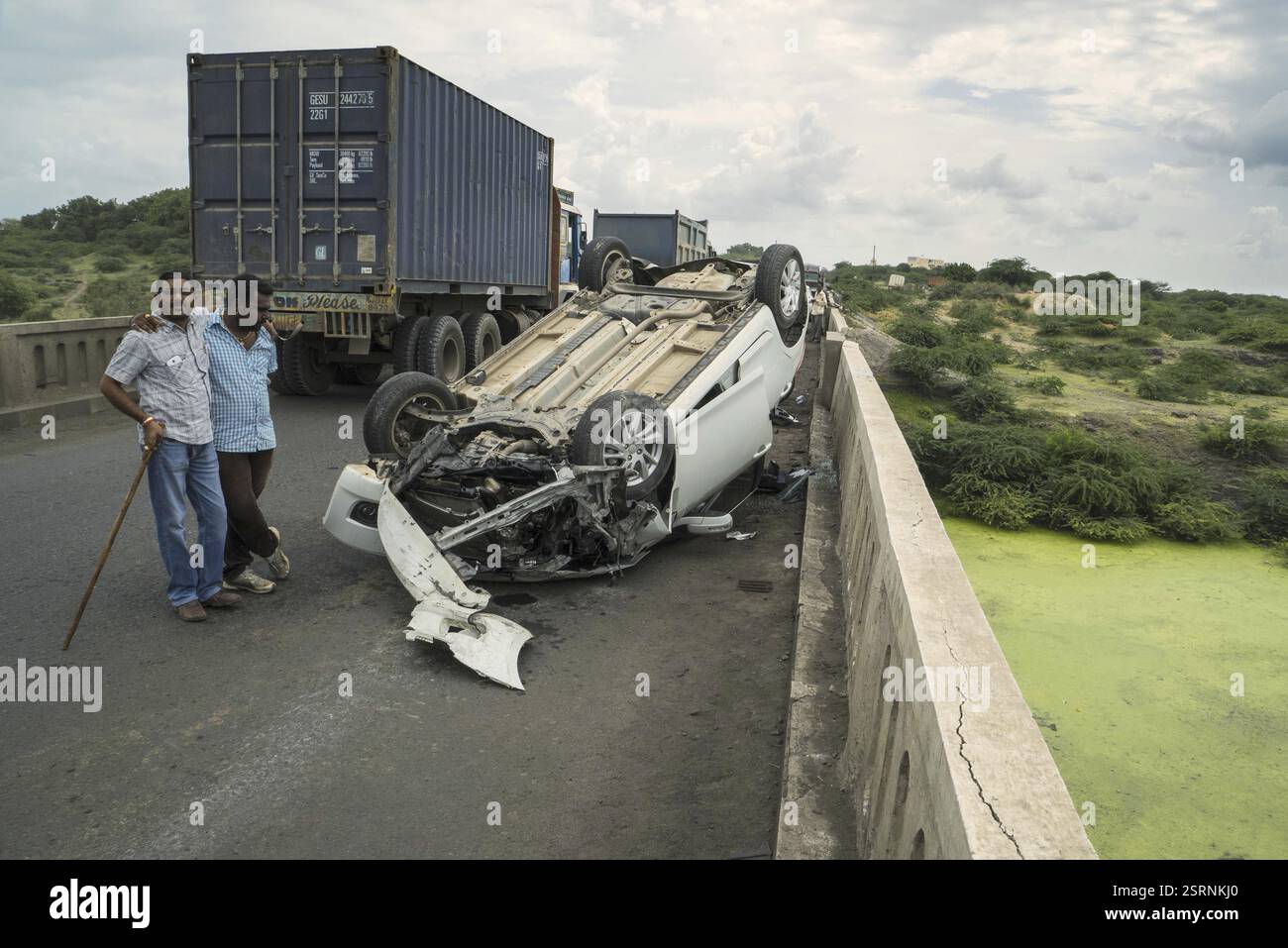 Incidente stradale, gujarat, India, Asia Foto Stock