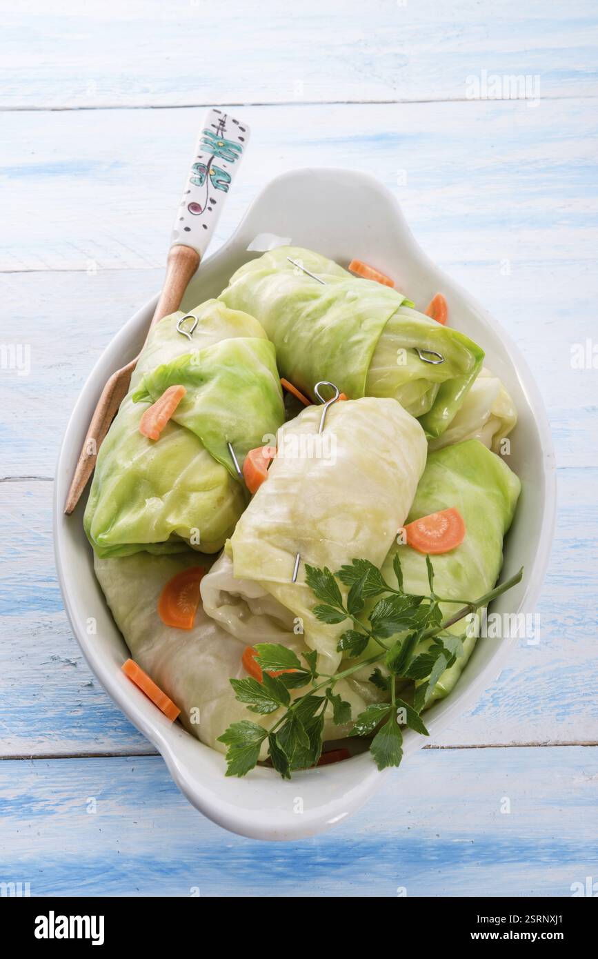 Rotolo di cavolo Foto Stock