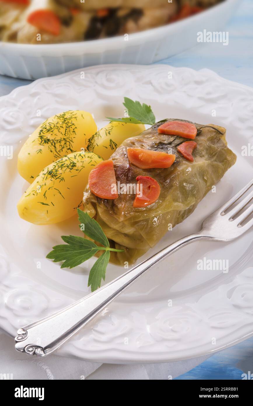 Rotolo di cavolo Foto Stock