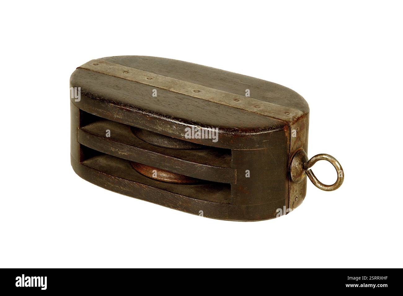 Montaggio in ottone su scatola di legno antica, Jodhpur, Rajasthan, India, Asia Foto Stock