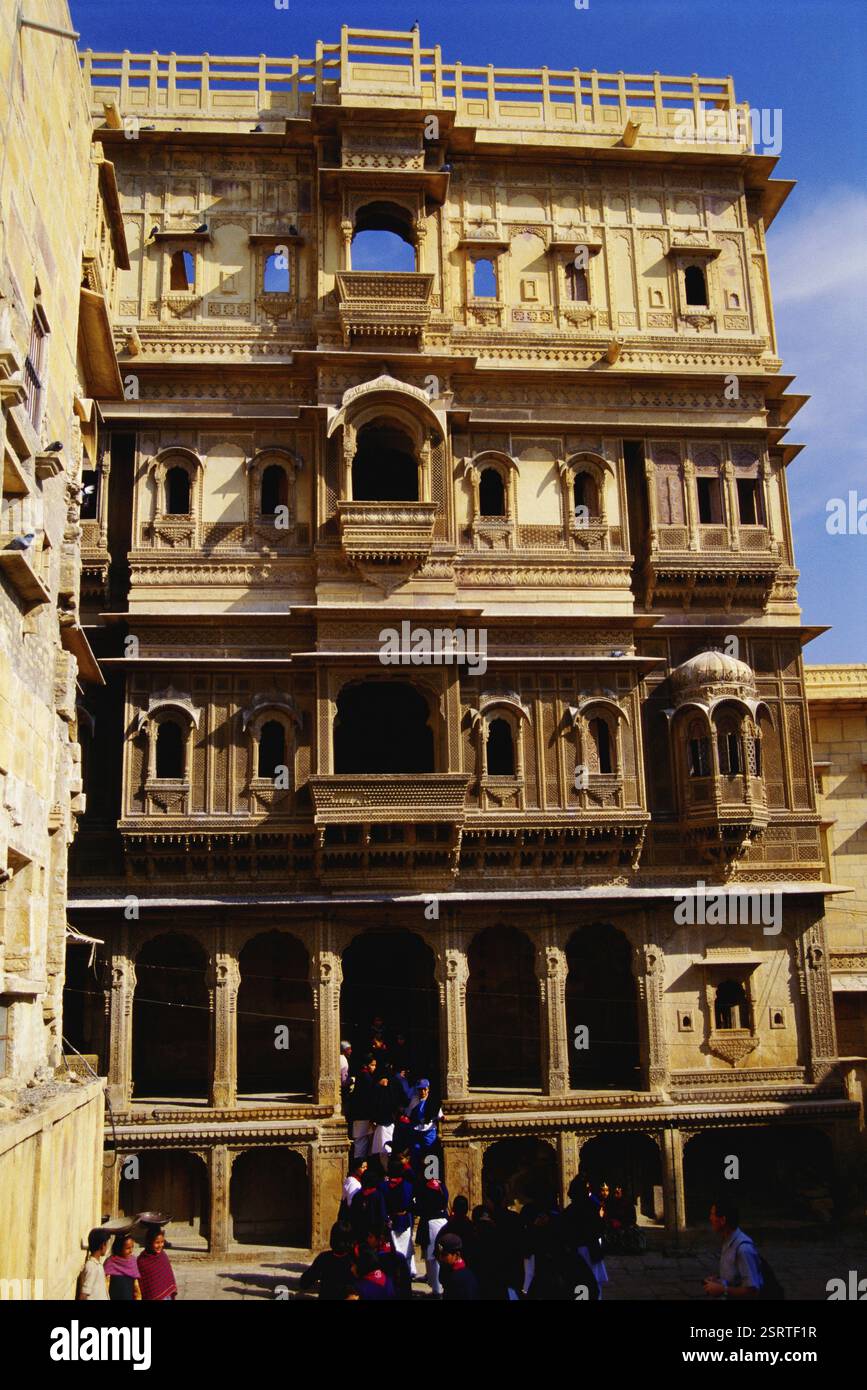 Nathmal Ki Haveli, Jaisalmer, Rajasthan, India, Asia Foto Stock
