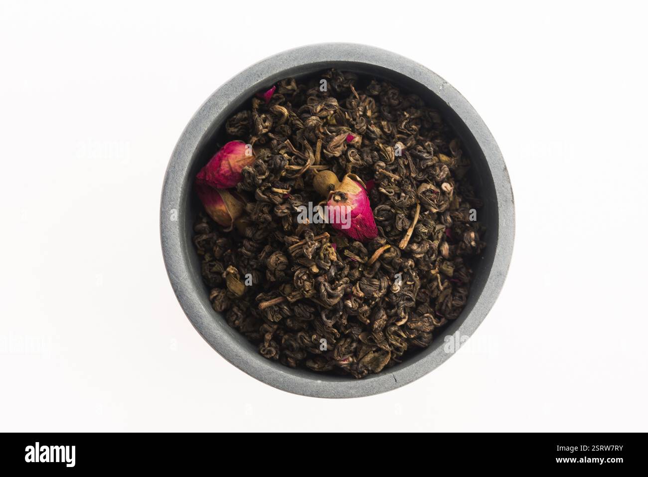 Il tè cinese con boccioli di rosa Foto Stock