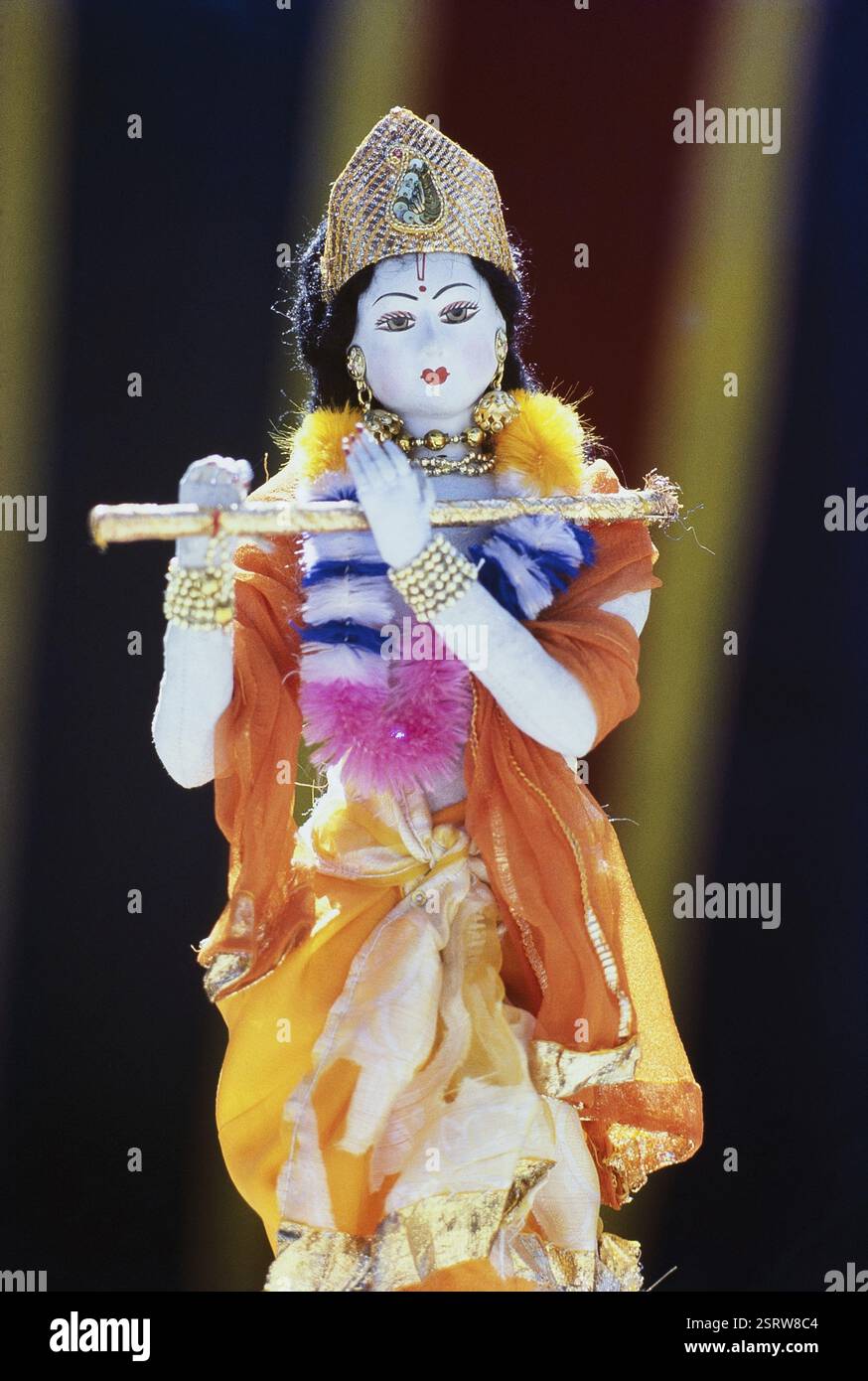 Fatto a mano la bambola di Krishna, India, Asia Foto Stock