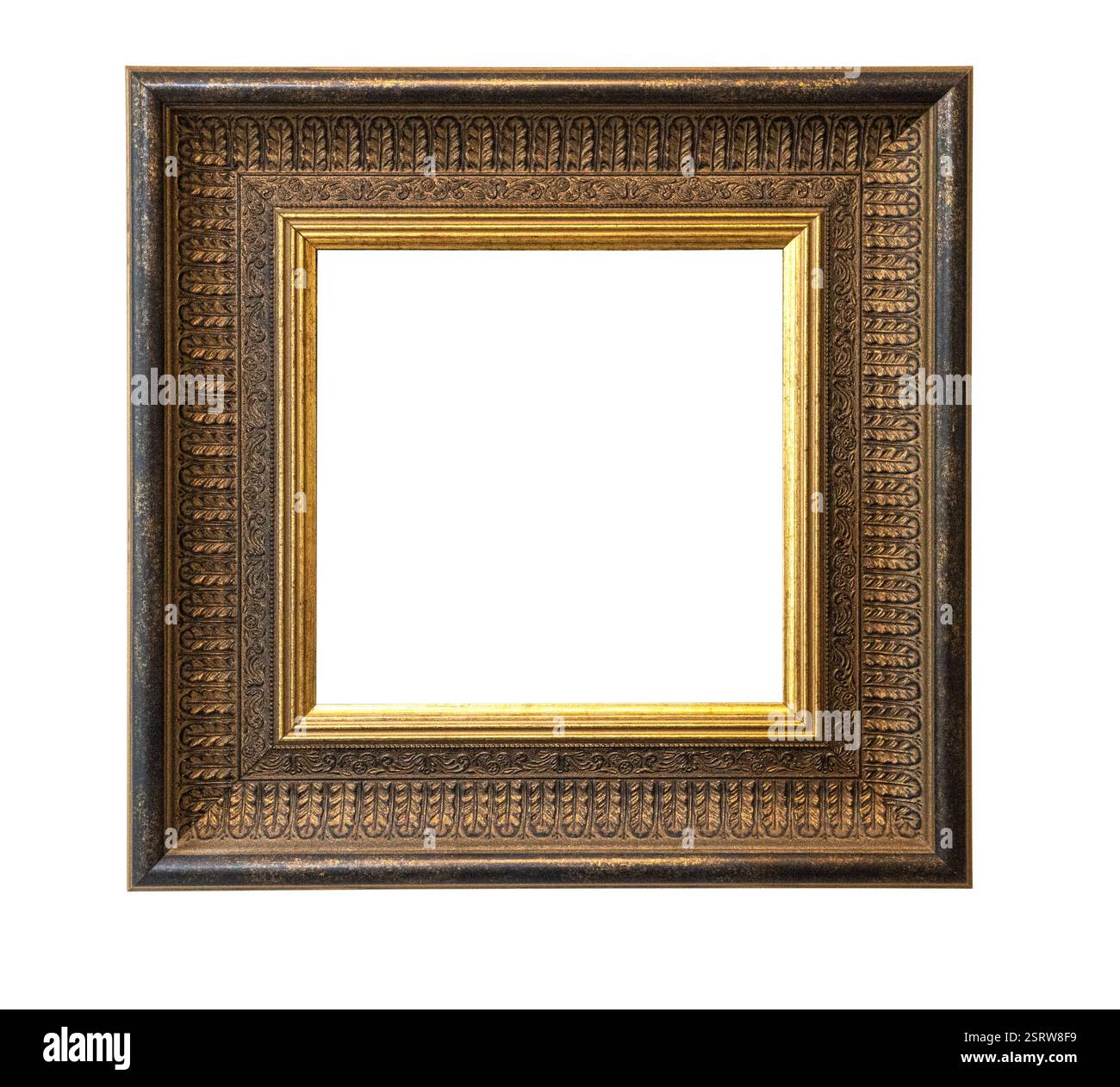 Elegante cornice quadrata con fantasie vintage Foto Stock