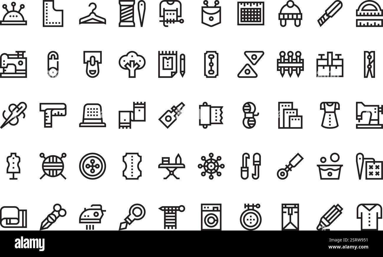 Raccolta di icone vettoriali di alta qualità con traccia modificabile. Ideale per progetti professionali e creativi. Illustrazione Vettoriale