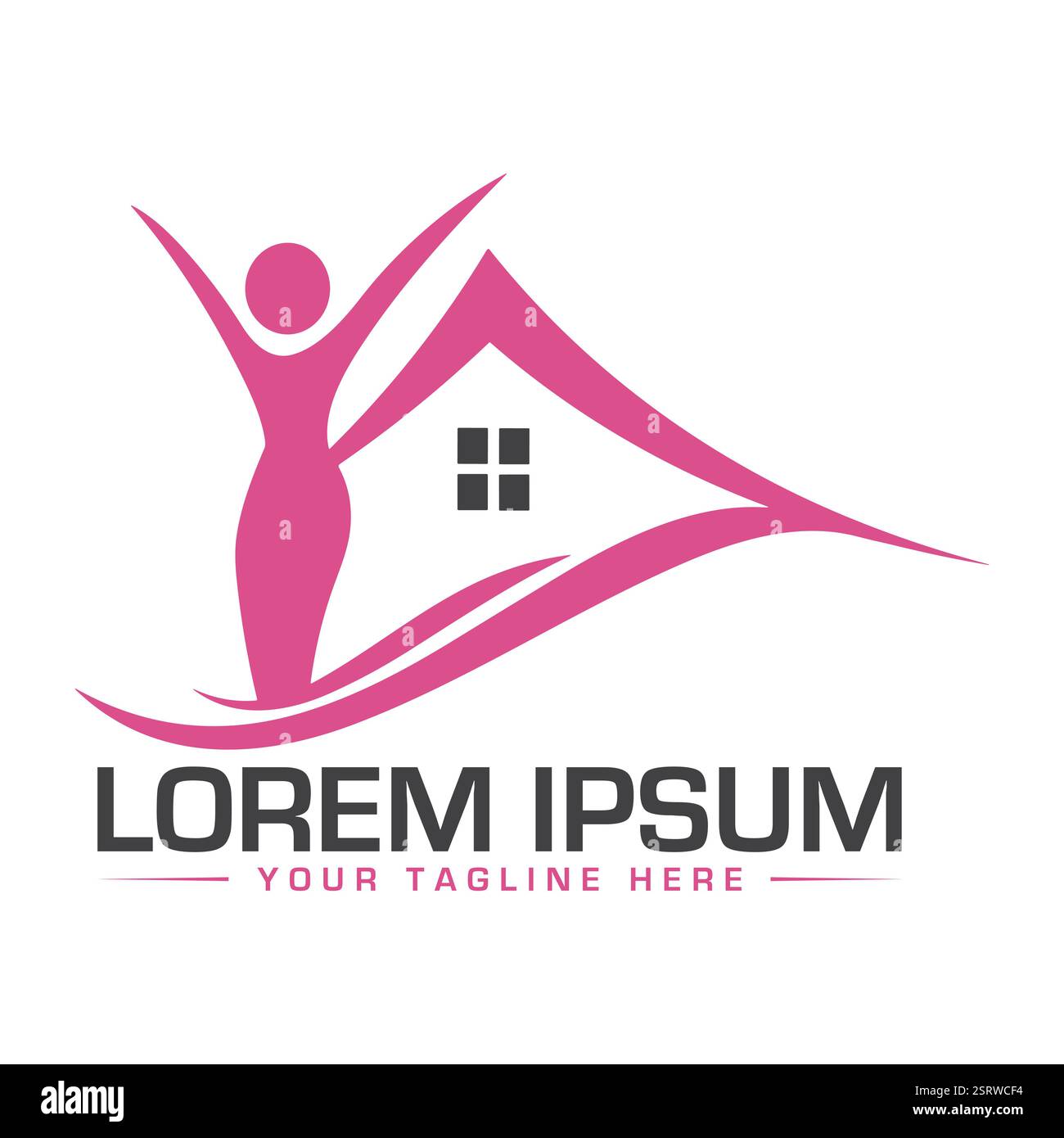 Design del logo immobiliare, design esclusivo e professionale del logo immobiliare Illustrazione Vettoriale