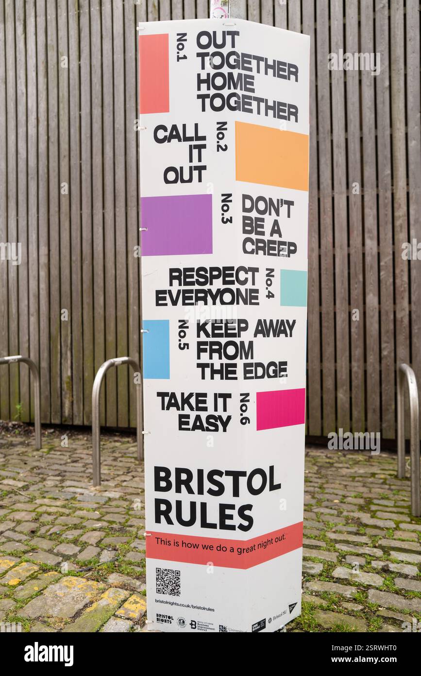 Buon segno per Bristol UK Foto Stock