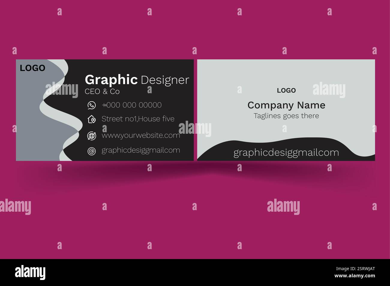 nuovo design dei biglietti da visita Illustrazione Vettoriale