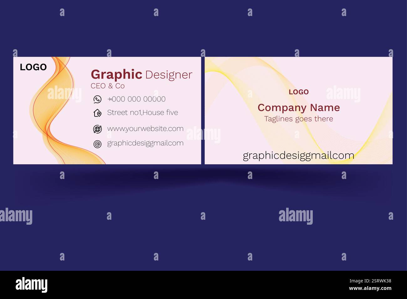 design di biglietti da visita Illustrazione Vettoriale
