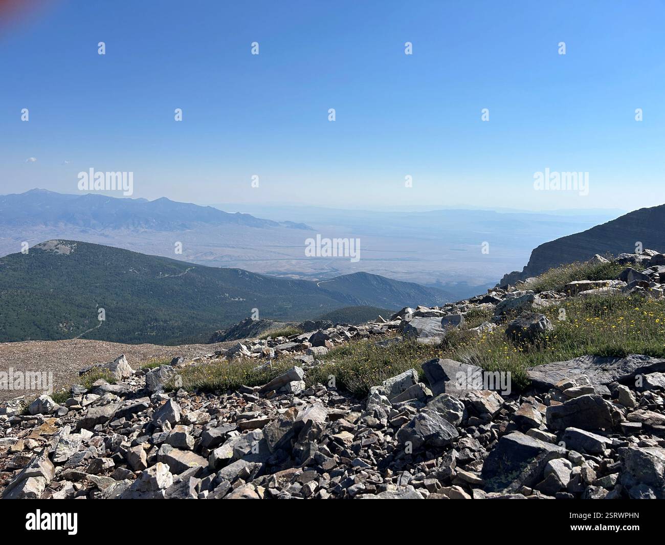 Vista dalla cima del monte Wheeler | Great Basin National Park, Nevada - Immagine stock catturata con smartphone