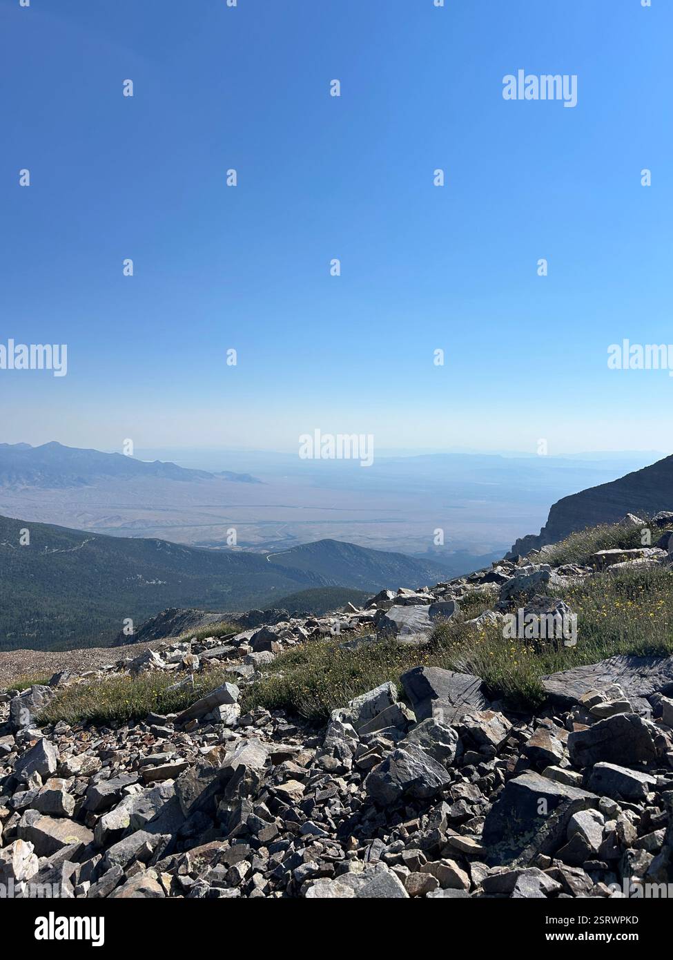 Vista dalla cima del monte Wheeler | Great Basin National Park, Nevada - Immagine stock catturata con smartphone