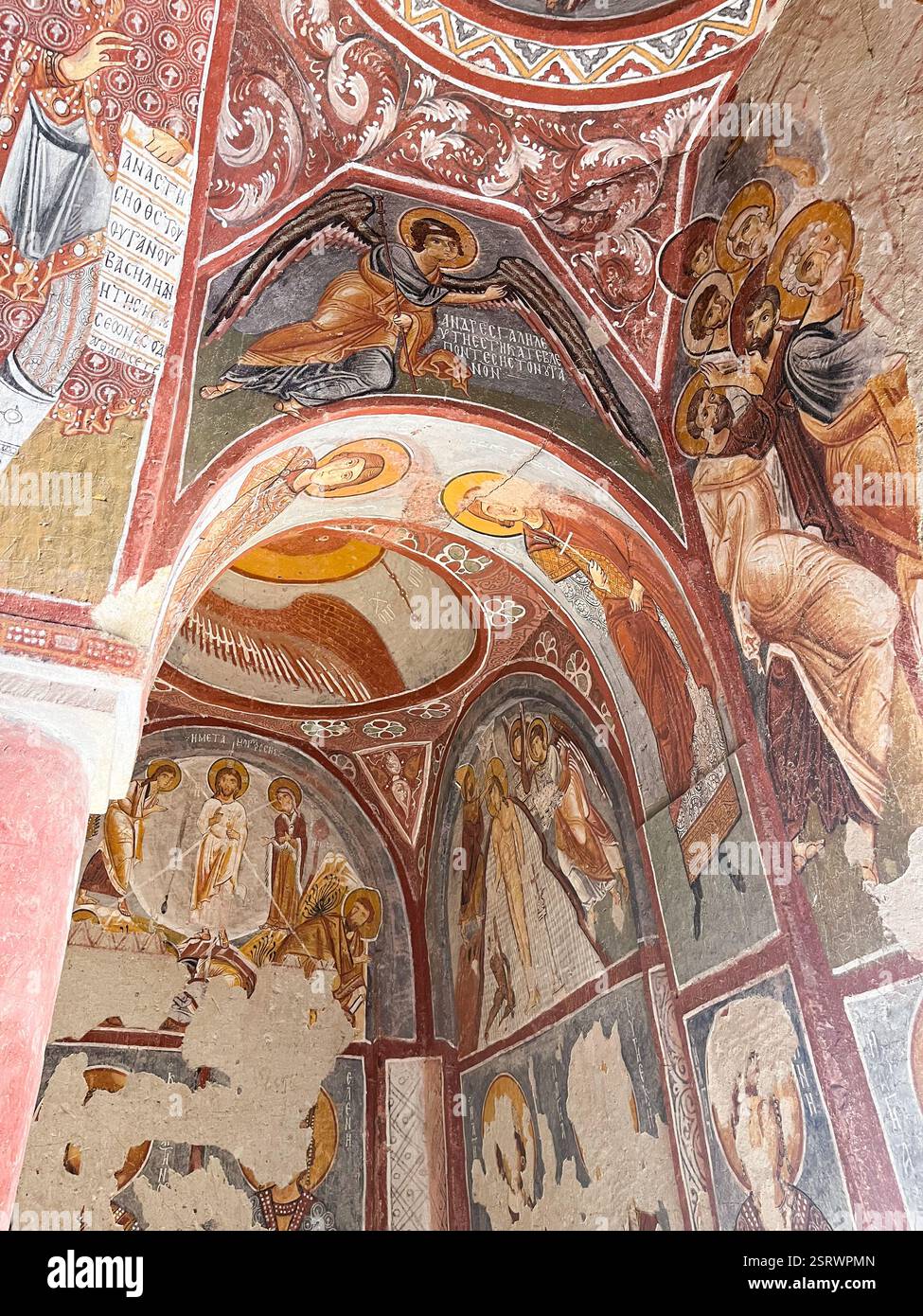 Affreschi della grotta bizantina | Museo all'aperto di Göreme - Immagine stock catturata con smartphone