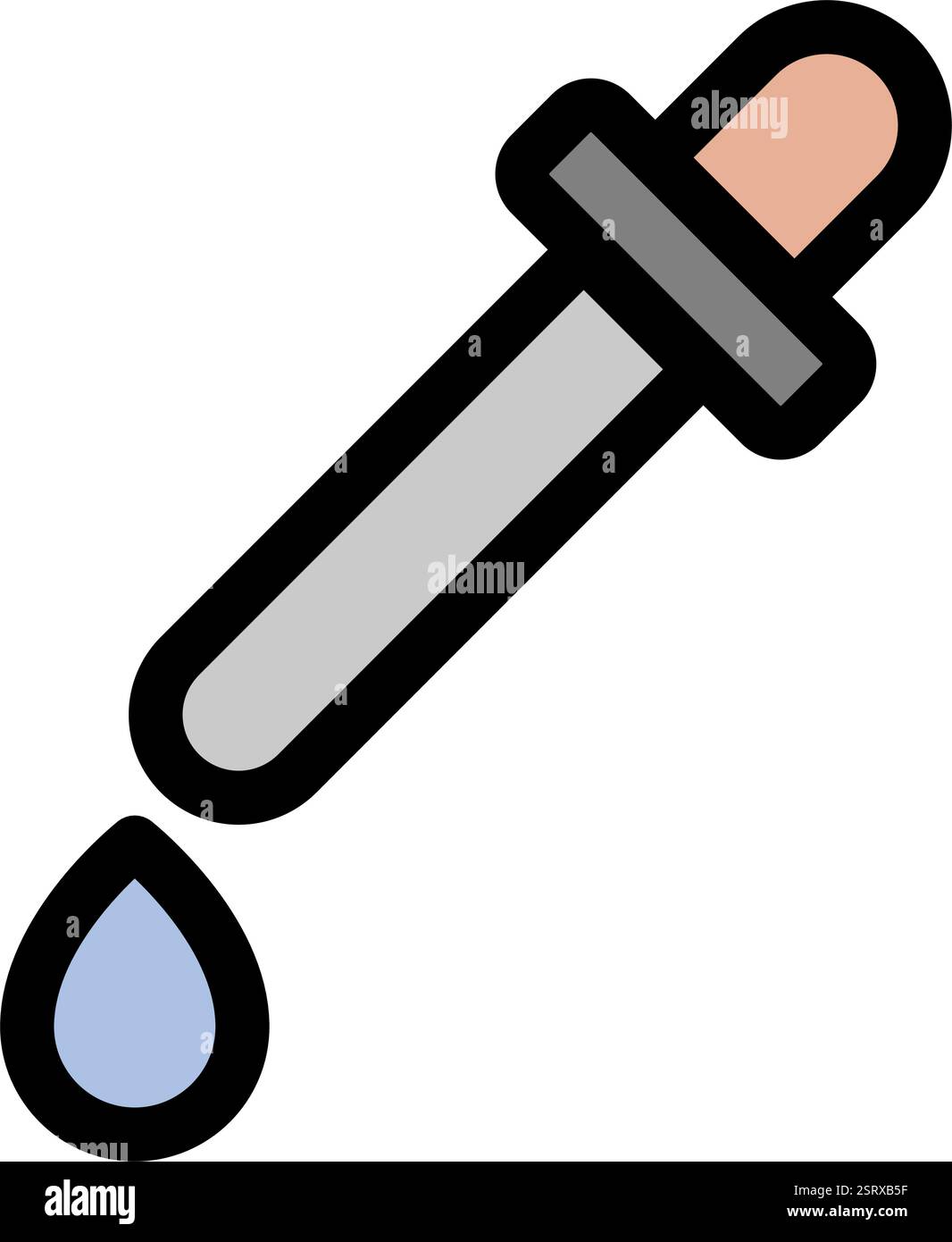 Contagocce medico - pulito e moderno farmacia e medicina icona Illustrazione Vettoriale