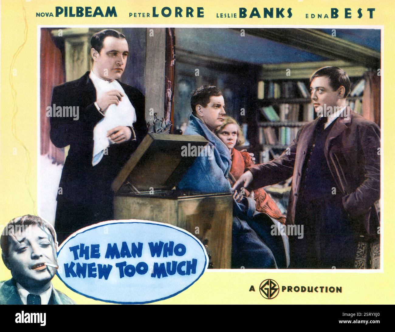 L'UOMO CHE SAPEVA TROPPO DIRETTO DA ALFRED HITCHCOCK FRANK VOSPER, LESLIE BANKS, NOVA PILBEAM, PETER LORRE L'UOMO CHE SAPEVA TROPPO data: 1934 Foto Stock
