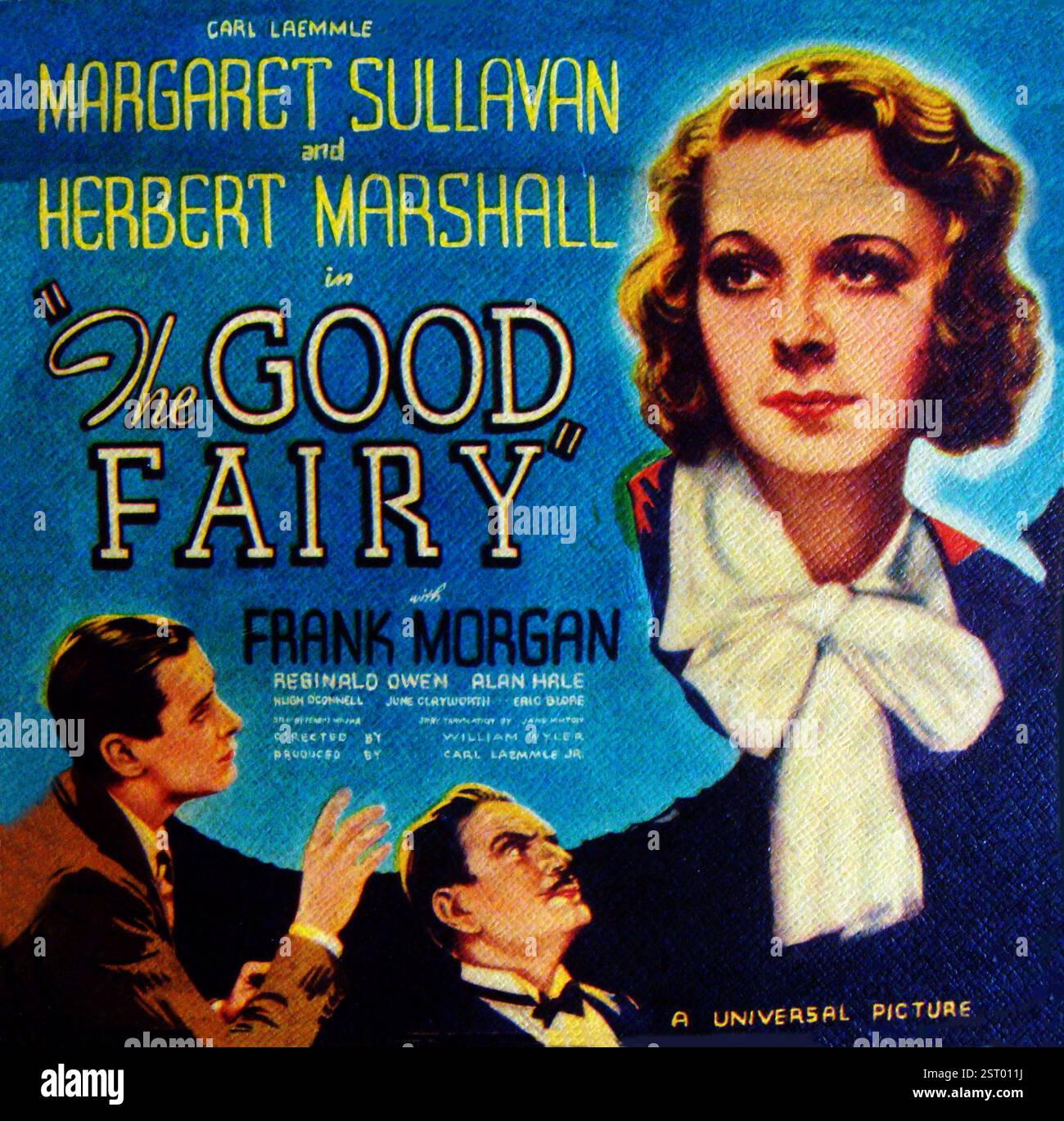 LA BELLA FATA da sinistra sul poster, HERBERT MARSHALL, FRANK MORGAN, MARGARET SULLAVAN  data: 1934 Foto Stock