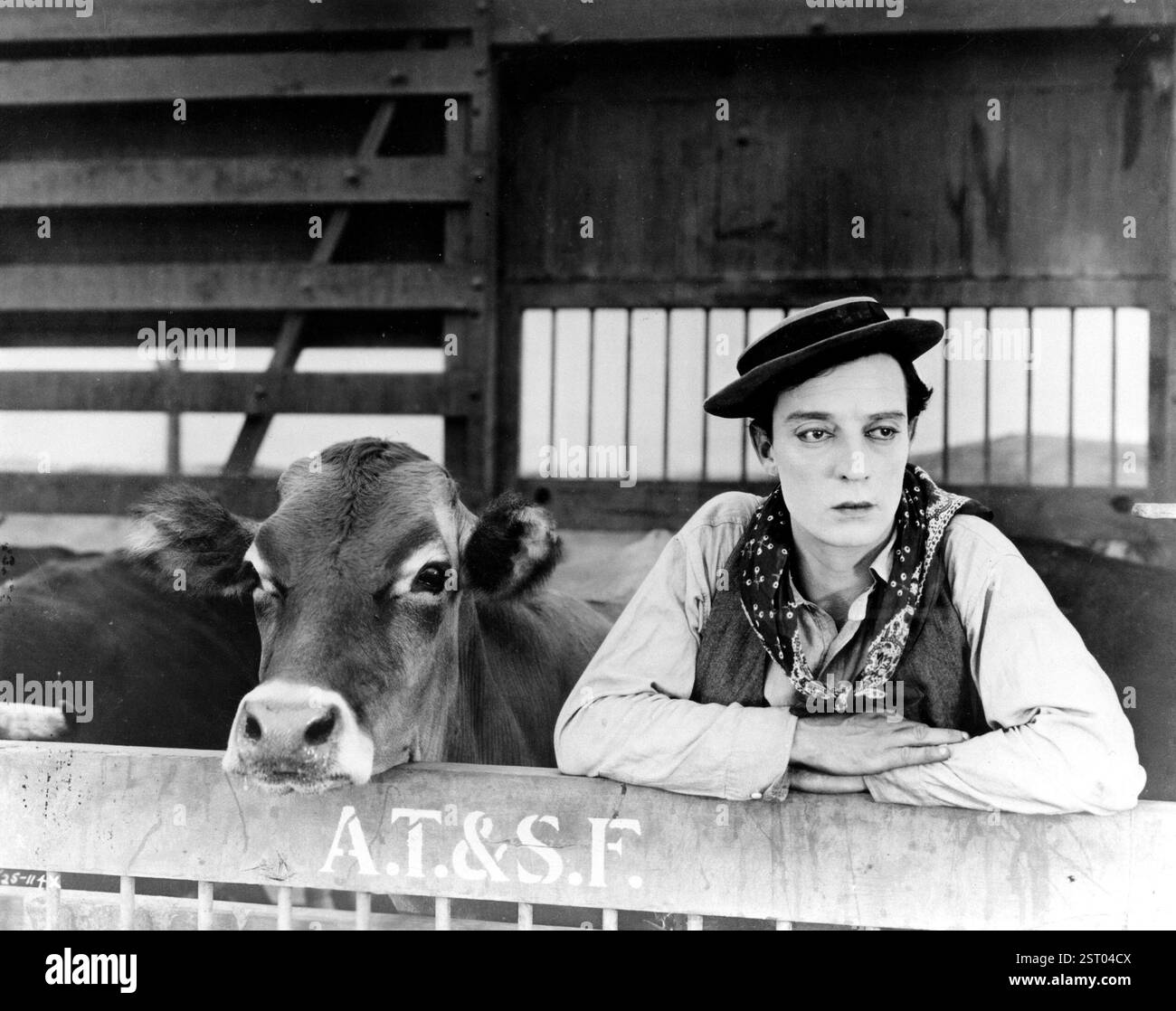 PROSEGUI VERSO OVEST SU WEST BUSTER KEATON data: 1923 Foto Stock