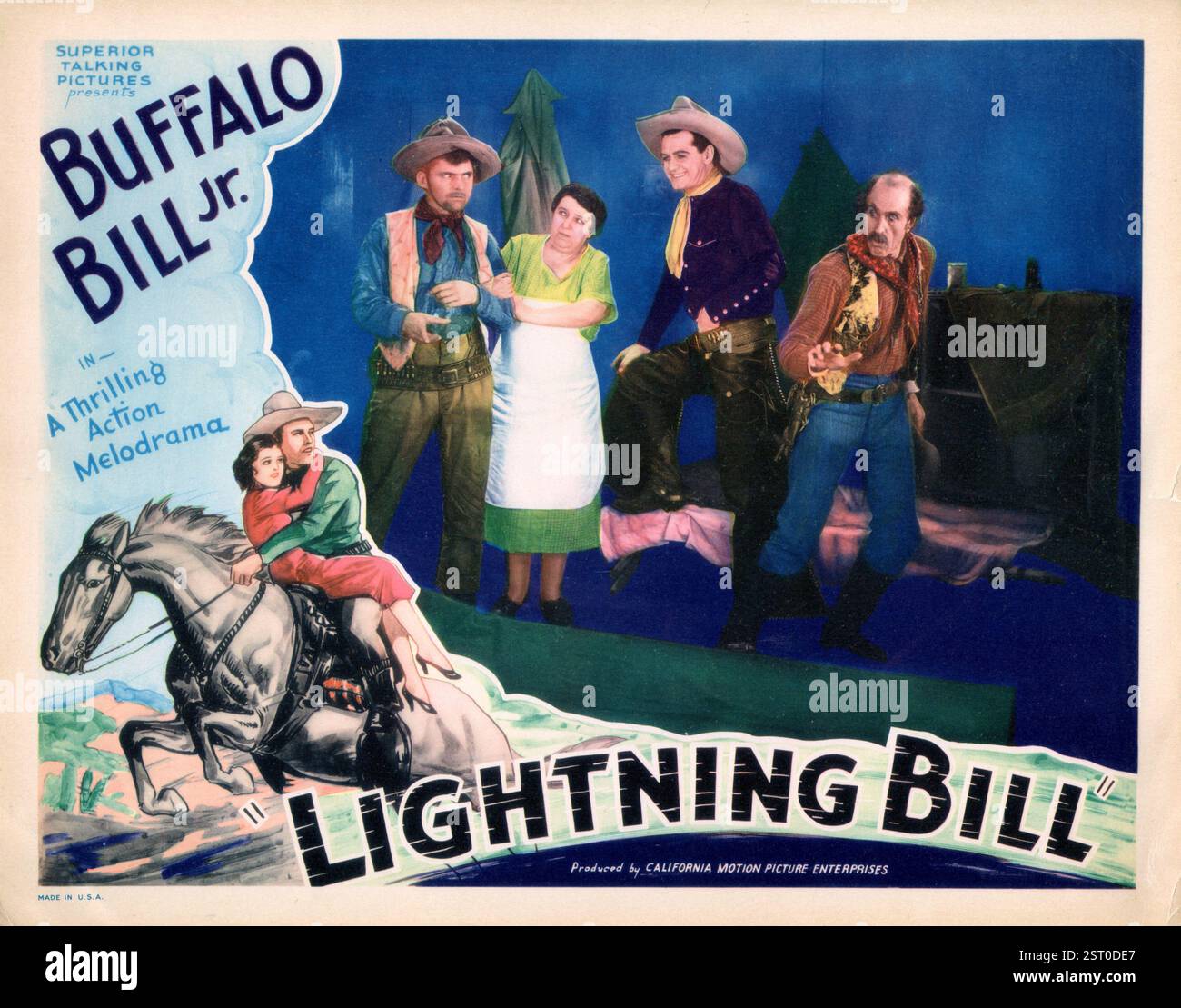LIGHTNING BILL [US 1934] ?, EVA MCKENZIE, JAY WILSEY nel ruolo di Buffalo Bill Jr, NELSON MCDOWELL data: 1934 Foto Stock