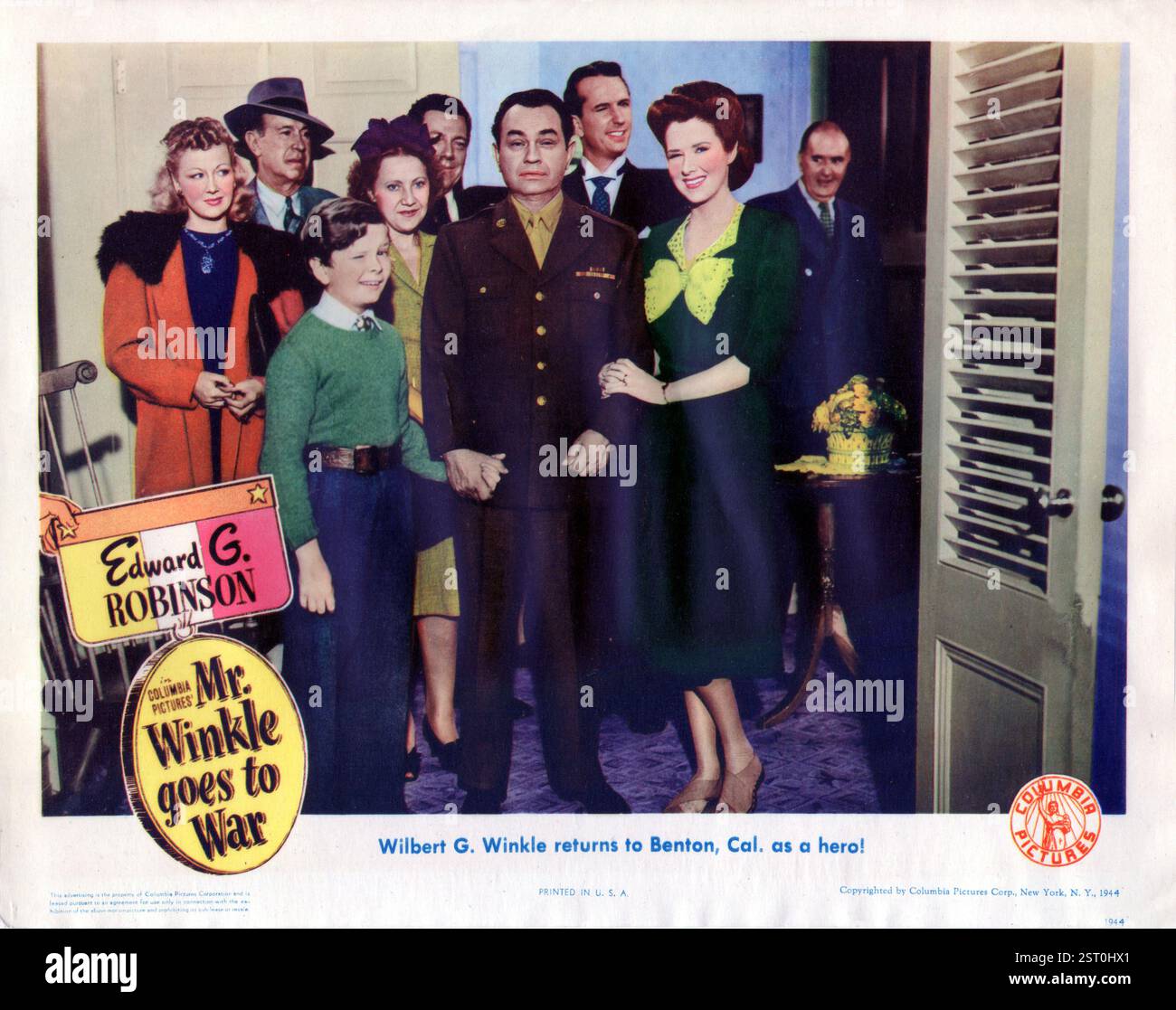 MR WINKLE VA IN GUERRA [US 1944] EDWARD G ROBINSON [CENTRO], RUTH WARWICK [DESTRA] data: 1944 Foto Stock