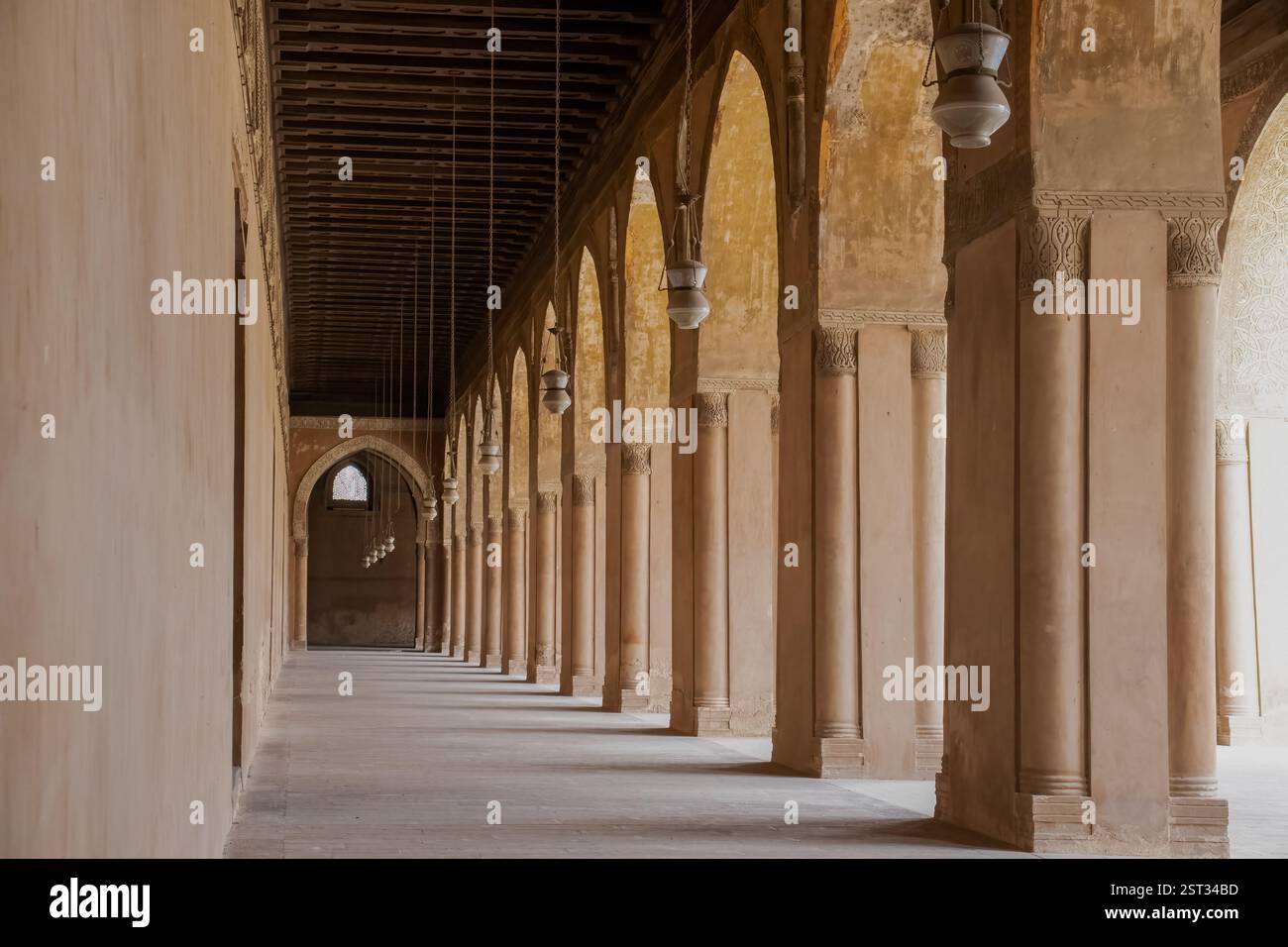 Moschea di Ibn Tulun, il Cairo islamico Foto Stock