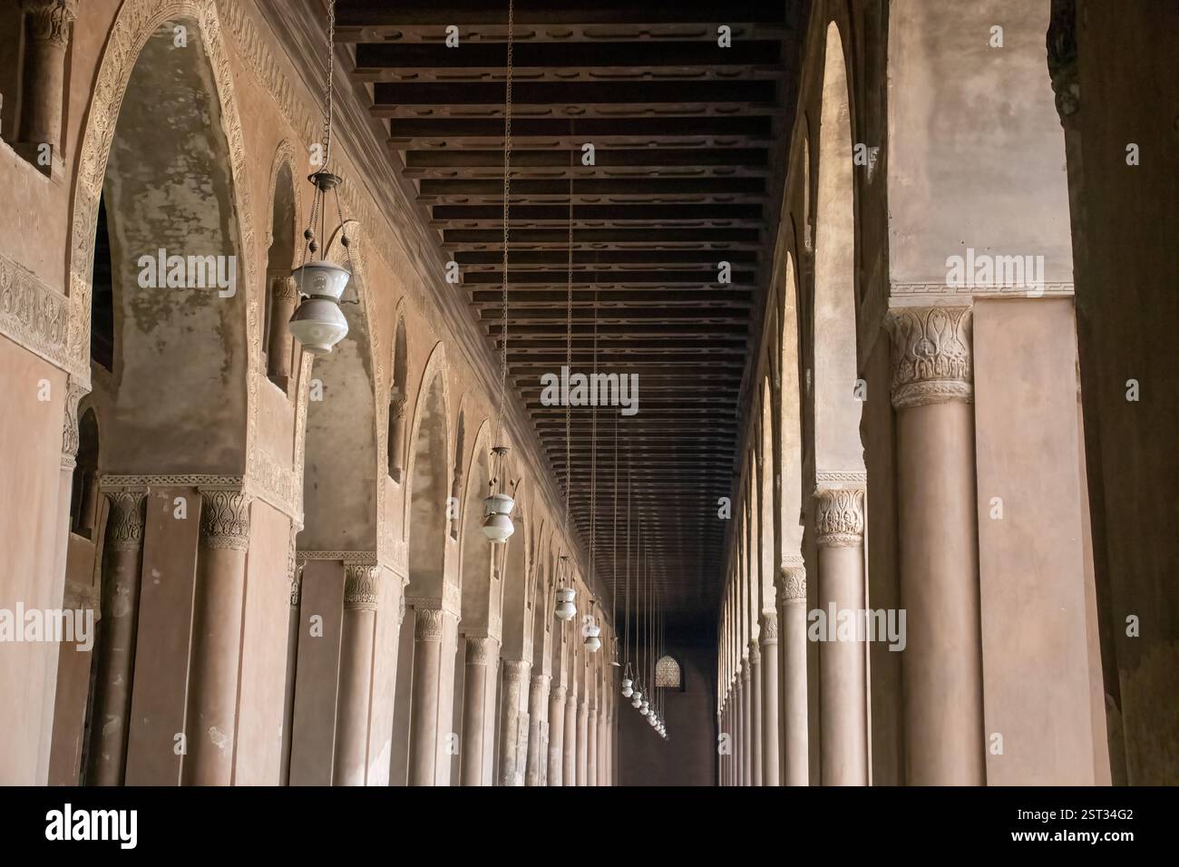 Moschea di Ibn Tulun, il Cairo islamico Foto Stock