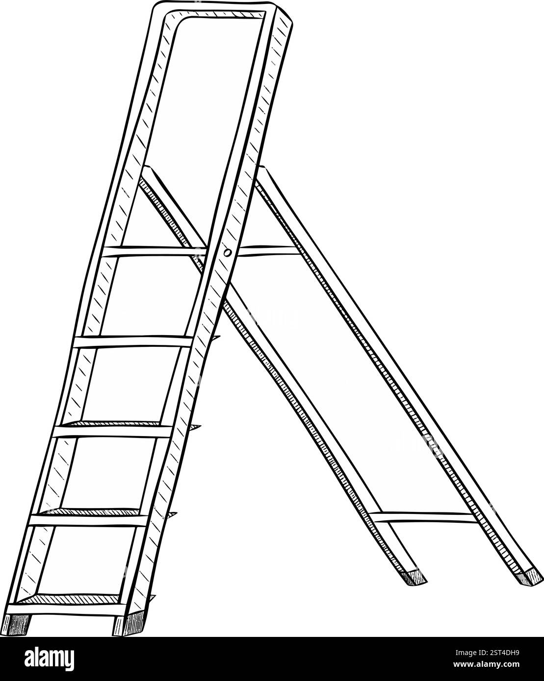 illustrazione del vettore di rendering 3d con icona ladder Illustrazione Vettoriale
