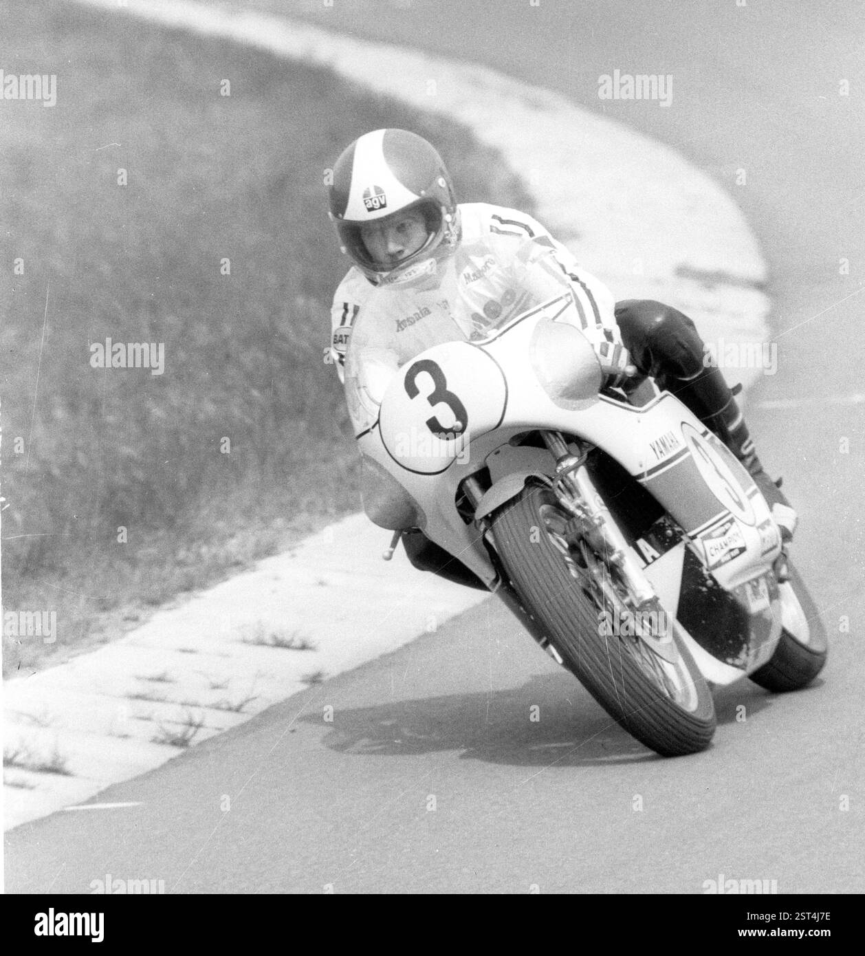 Moto, Gran Premio di Germania, pratica, 27.04.1974 al Nürburgring / Giacomo Agostini azione su Yamaha 500 cm³ [traduzione automatizzata] Foto Stock