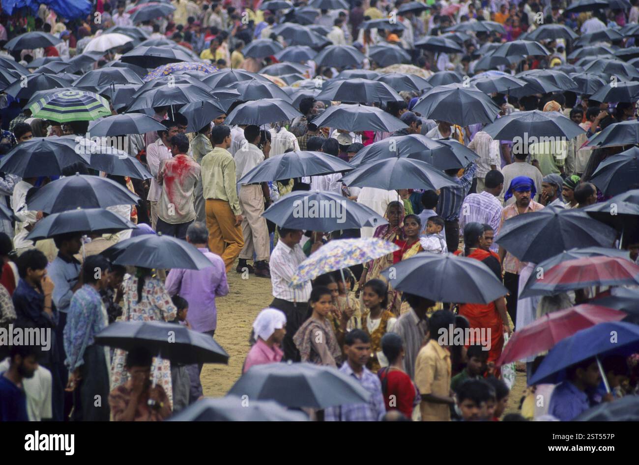 Monsone a Mumbai, Maharashtra, India, Asia Foto Stock