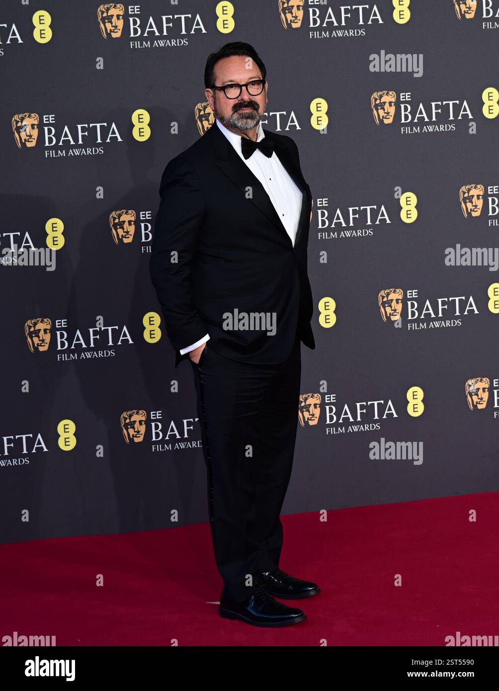 LONDRA, REGNO UNITO. 16 febbraio 2025. James Mangold all'EE BAFTA Film Awards 2025 al Royal Festival Hall, Londra, Regno Unito. (Foto di 李世惠/SEE li/Picture Capital) credito: Vedi li/Picture Capital/Alamy Live News Foto Stock