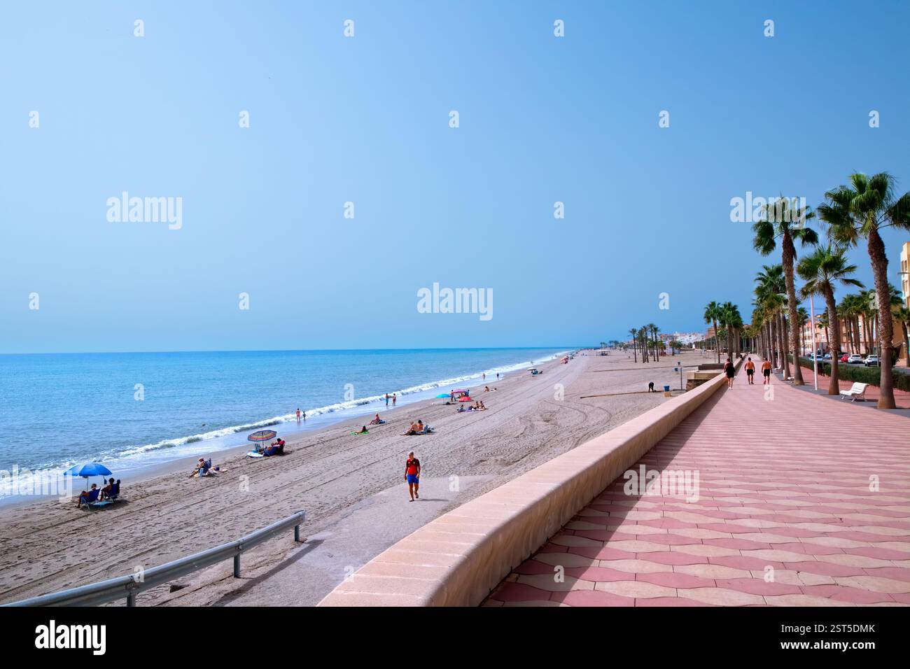 Playa de la Bajadilla, Roquetas de Mar, provincia di Almeria, Spagna, Europa Foto Stock