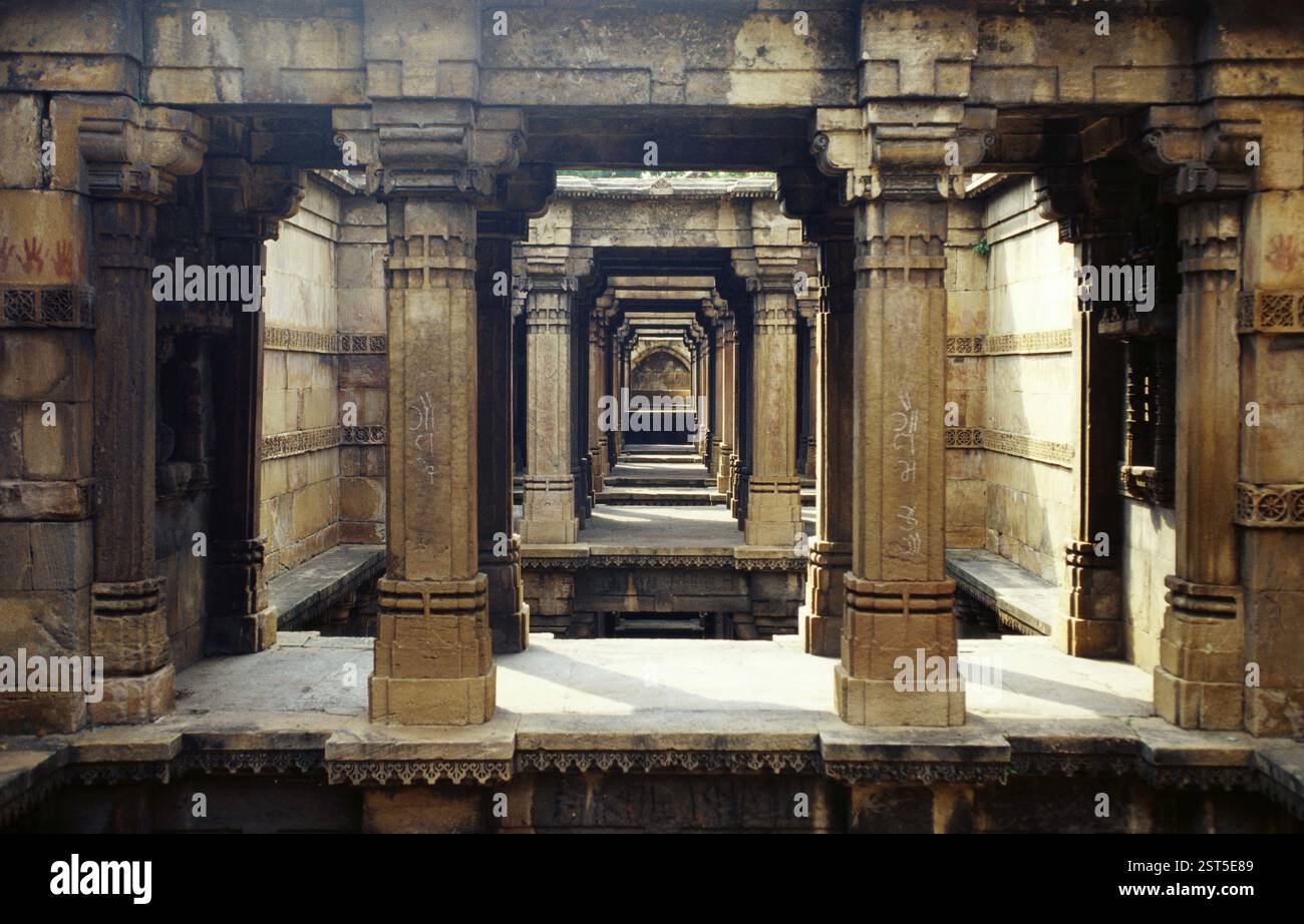 Dada Harir Ni Vav Step Well 1499, Ahmedabad, Gujarat, India, Asia Foto Stock